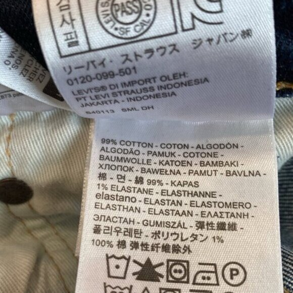 Levi's Straight Leg Blue Jeans Size 34 - Picture 14 of 15